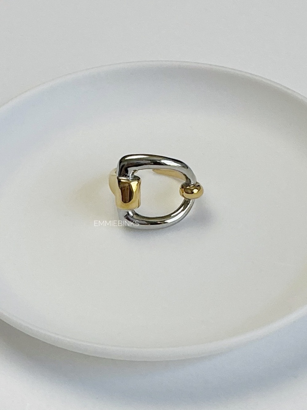 New Revolve 2Tone Bit Ring ~ Vintage Horse Bit Vibes ~ Statement Ring - Picture 3 of 14